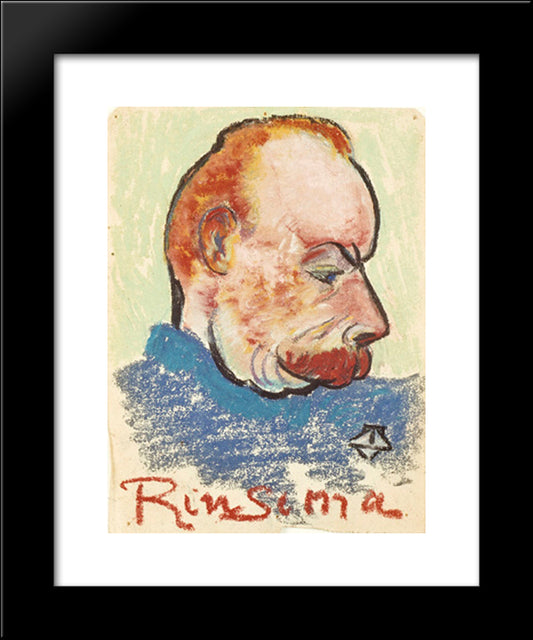 Potrait Of Evert Rinsema 20x24 Black Modern Wood Framed Art Print Poster by Doesburg, Theo van