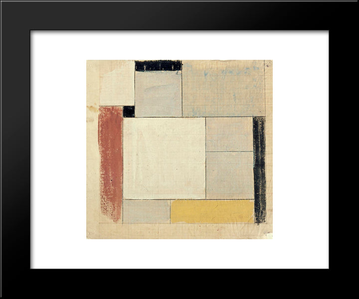 Preliminary Design For The Floor 20x24 Black Modern Wood Framed Art Print Poster by Doesburg, Theo van