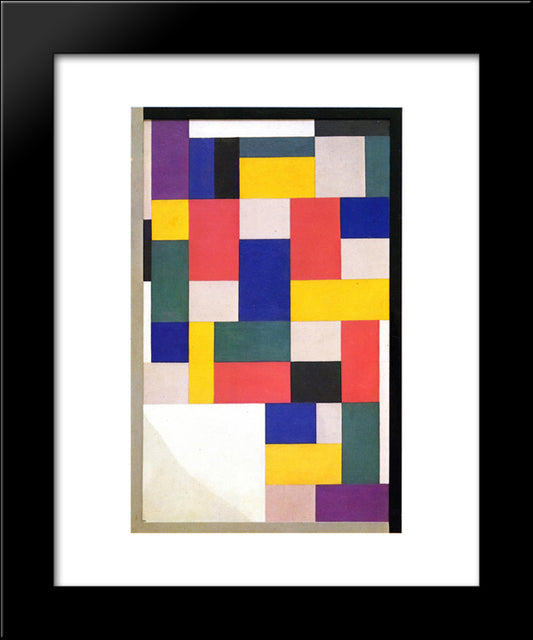 Pure Painting 20x24 Black Modern Wood Framed Art Print Poster by Doesburg, Theo van