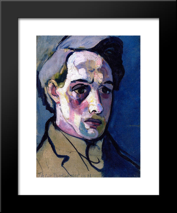 Self Portrait 20x24 Black Modern Wood Framed Art Print Poster by Doesburg, Theo van