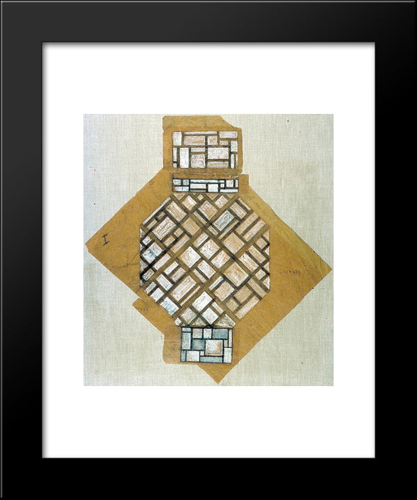 Sketch For The Ceiling 20x24 Black Modern Wood Framed Art Print Poster by Doesburg, Theo van
