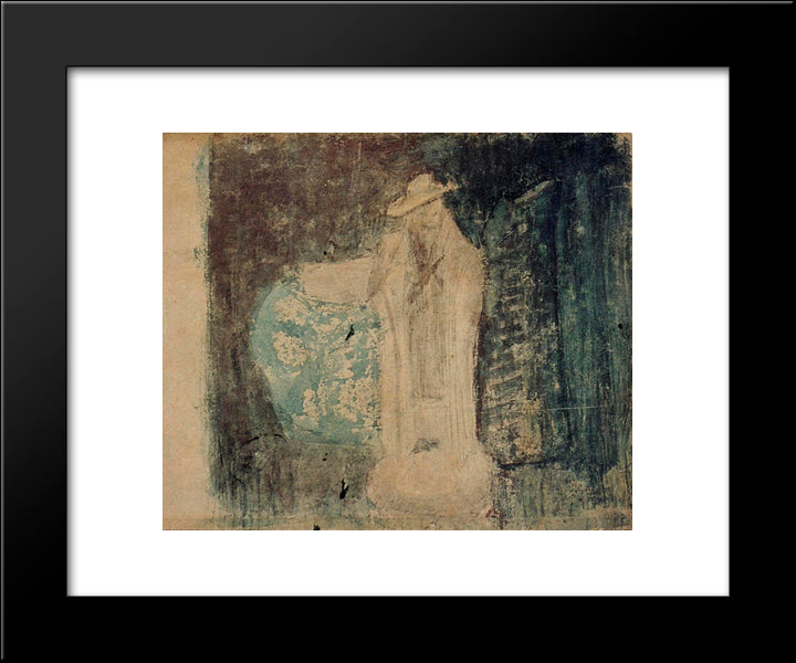 Still Life With Statue, Vase And Jar 20x24 Black Modern Wood Framed Art Print Poster by Doesburg, Theo van