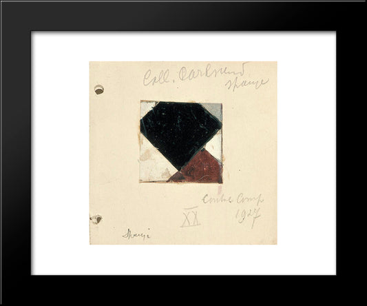 Studie Voor Contra Compositie Xx 20x24 Black Modern Wood Framed Art Print Poster by Doesburg, Theo van