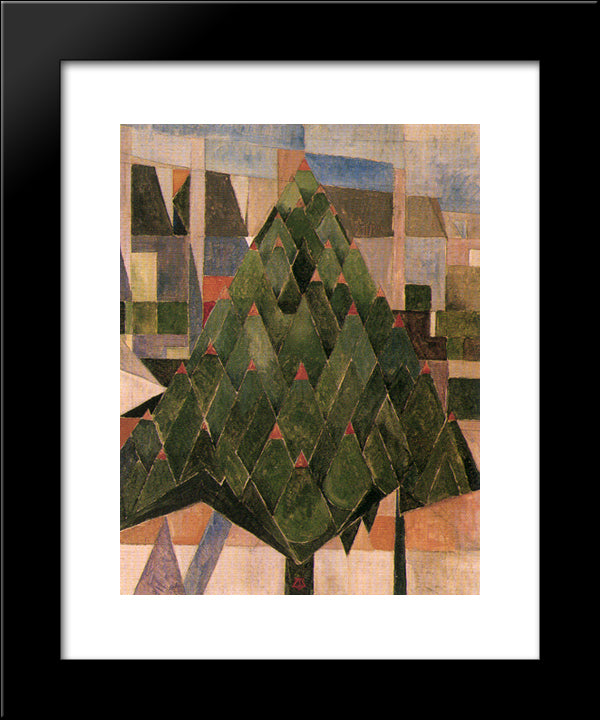 Tree 20x24 Black Modern Wood Framed Art Print Poster by Doesburg, Theo van