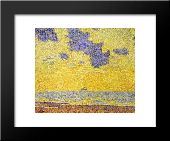 Big Clouds 20x24 Black Modern Wood Framed Art Print Poster by Rysselberghe, Theo van