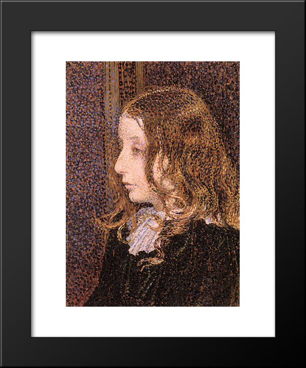 Denise Marechal 20x24 Black Modern Wood Framed Art Print Poster by Rysselberghe, Theo van