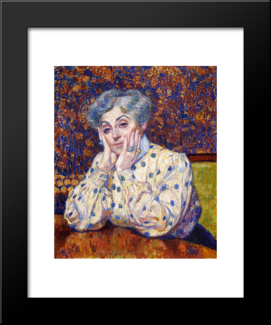 Madame Theo Van Rysselberghe 20x24 Black Modern Wood Framed Art Print Poster by Rysselberghe, Theo van