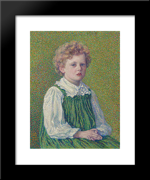 Margery 20x24 Black Modern Wood Framed Art Print Poster by Rysselberghe, Theo van