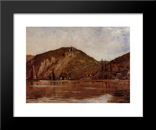 Meuse River Around Namur 20x24 Black Modern Wood Framed Art Print Poster by Rysselberghe, Theo van