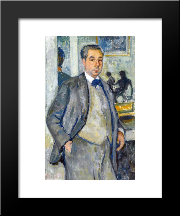 Roger Martin Du Gard 20x24 Black Modern Wood Framed Art Print Poster by Rysselberghe, Theo van