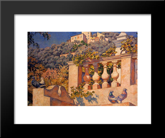 The Balustrade 20x24 Black Modern Wood Framed Art Print Poster by Rysselberghe, Theo van