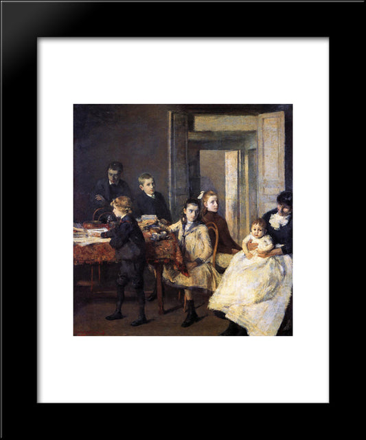 The Children Of Francois Van Rysselberghe 20x24 Black Modern Wood Framed Art Print Poster by Rysselberghe, Theo van