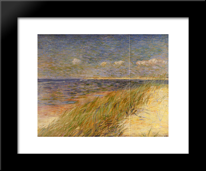 The Dunes Zwin, Knokke 20x24 Black Modern Wood Framed Art Print Poster by Rysselberghe, Theo van