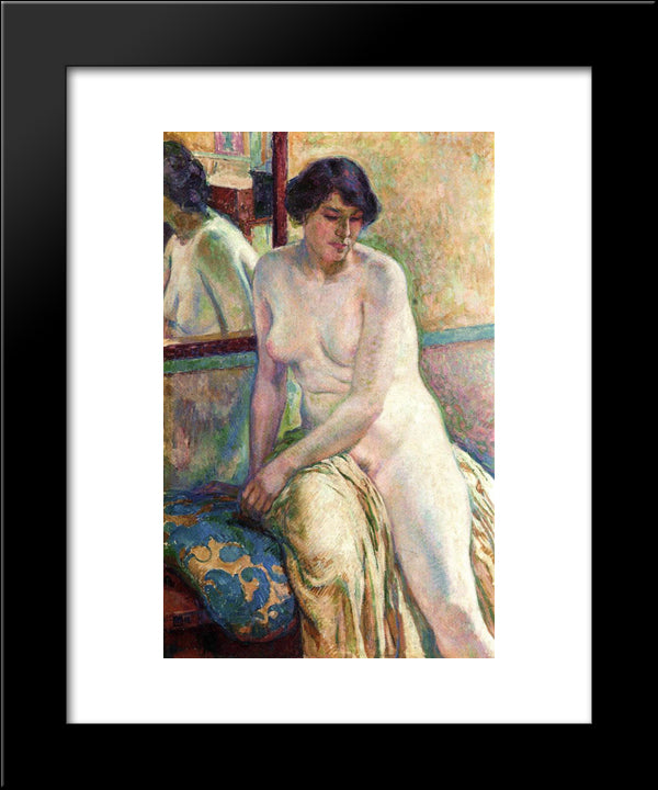 Venetian Woman (Marcella) 20x24 Black Modern Wood Framed Art Print Poster by Rysselberghe, Theo van