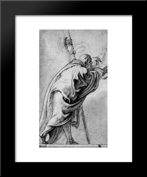 Holy Man 20x24 Black Modern Wood Framed Art Print Poster by Thulden, Theodoor van