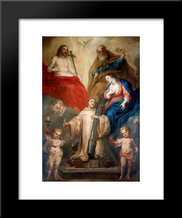 Holy Trinity 20x24 Black Modern Wood Framed Art Print Poster by Thulden, Theodoor van