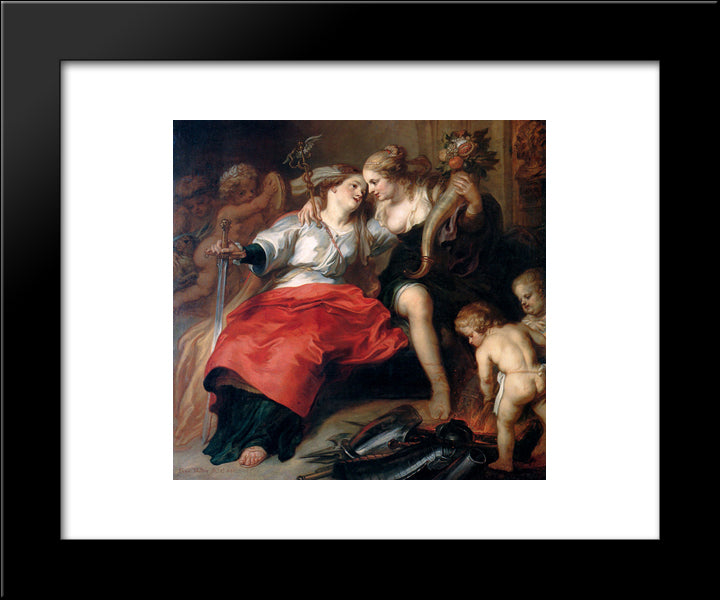 Return Of Peace 20x24 Black Modern Wood Framed Art Print Poster by Thulden, Theodoor van