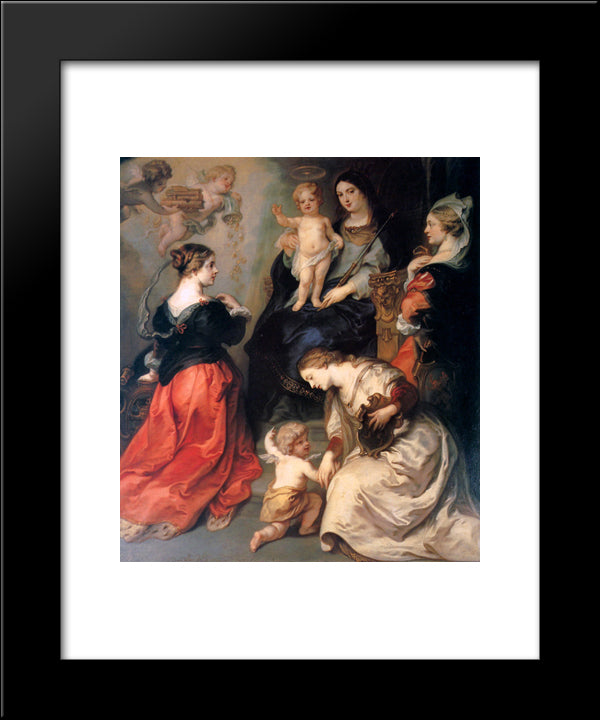 Theodoor Flanders And Brabant Honour Maria 20x24 Black Modern Wood Framed Art Print Poster by Thulden, Theodoor van