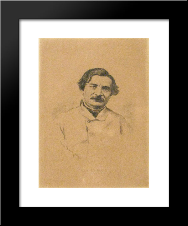 Ion Eliade Radulescu 20x24 Black Modern Wood Framed Art Print Poster by Aman, Theodor