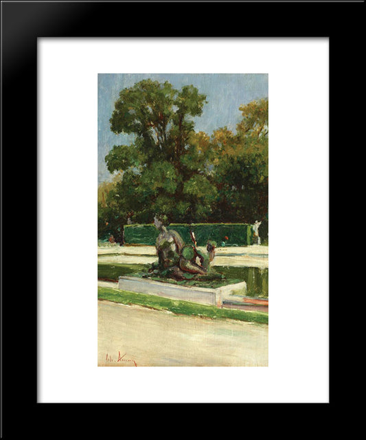 Jardin Du Luxembourg 20x24 Black Modern Wood Framed Art Print Poster by Aman, Theodor
