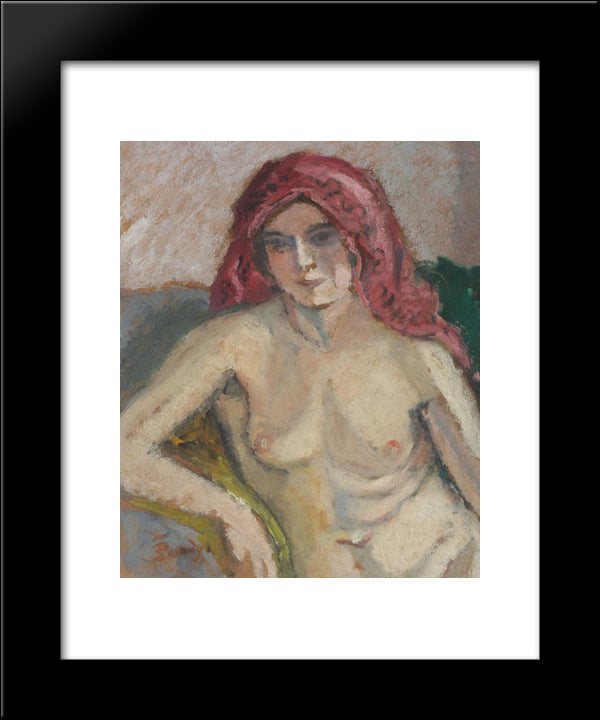 Odalisque 20x24 Black Modern Wood Framed Art Print Poster by Pallady, Theodor
