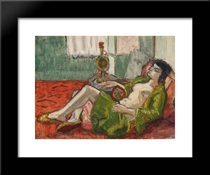 Opium Smoker 20x24 Black Modern Wood Framed Art Print Poster by Pallady, Theodor