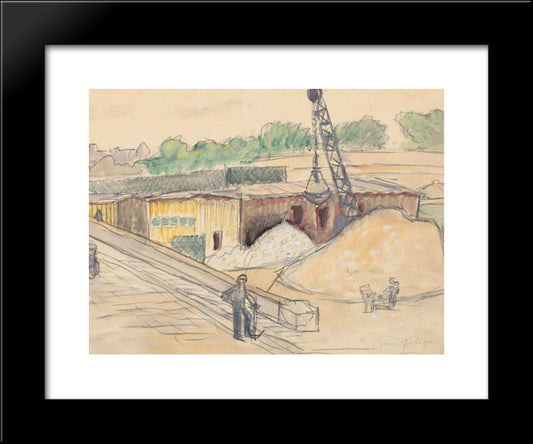 Pe Cheiul Senei 20x24 Black Modern Wood Framed Art Print Poster by Pallady, Theodor