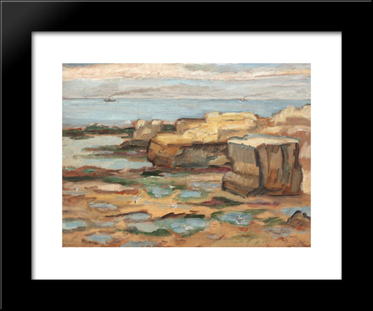 Pont Du Diable (St. Palais Sur Mer Cliffs) 20x24 Black Modern Wood Framed Art Print Poster by Pallady, Theodor