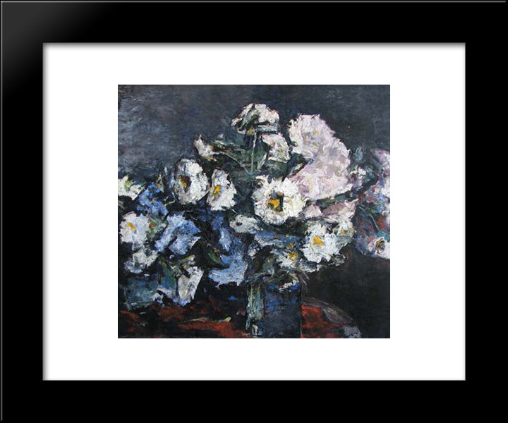 Still Life With Flowers 20x24 Black Modern Wood Framed Art Print Poster by Pallady, Theodor