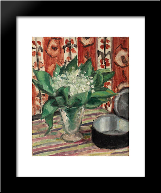 Still Life With May Lilies 20x24 Black Modern Wood Framed Art Print Poster by Pallady, Theodor