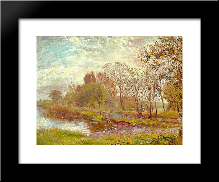 Autumn Landscape 20x24 Black Modern Wood Framed Art Print Poster by Philipsen, Theodor