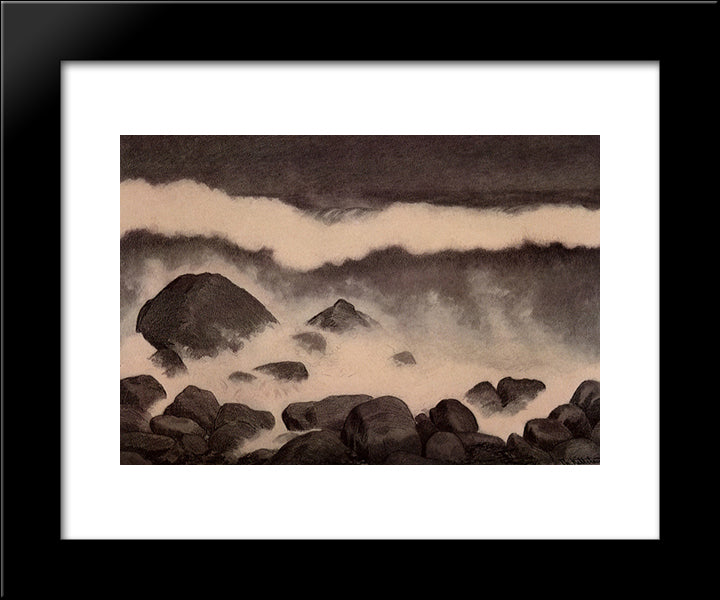 Boelgen 20x24 Black Modern Wood Framed Art Print Poster by Kittelsen, Theodor Severin