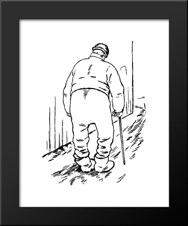 Det Var Nord I Droebak 20x24 Black Modern Wood Framed Art Print Poster by Kittelsen, Theodor Severin