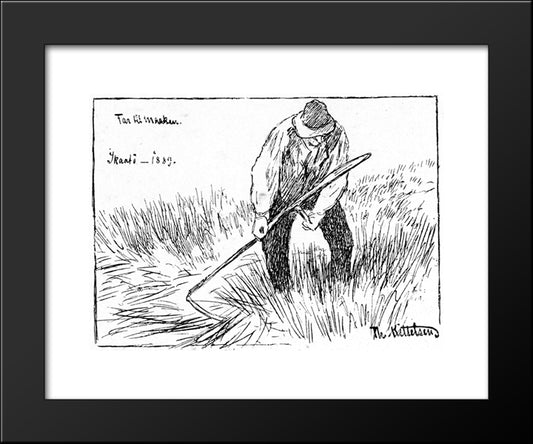 Far Til Marken 20x24 Black Modern Wood Framed Art Print Poster by Kittelsen, Theodor Severin