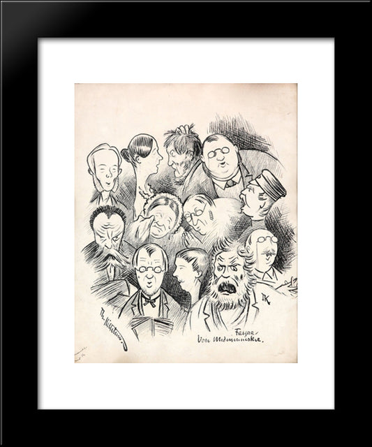 Fesjaa Vaare Medmennesker 20x24 Black Modern Wood Framed Art Print Poster by Kittelsen, Theodor Severin