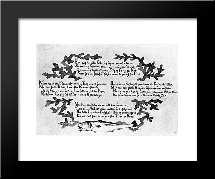For Dig Den Vilde Soee 20x24 Black Modern Wood Framed Art Print Poster by Kittelsen, Theodor Severin