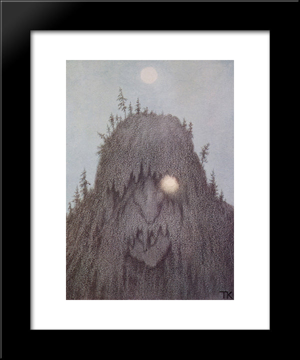 Forest Troll 20x24 Black Modern Wood Framed Art Print Poster by Kittelsen, Theodor Severin