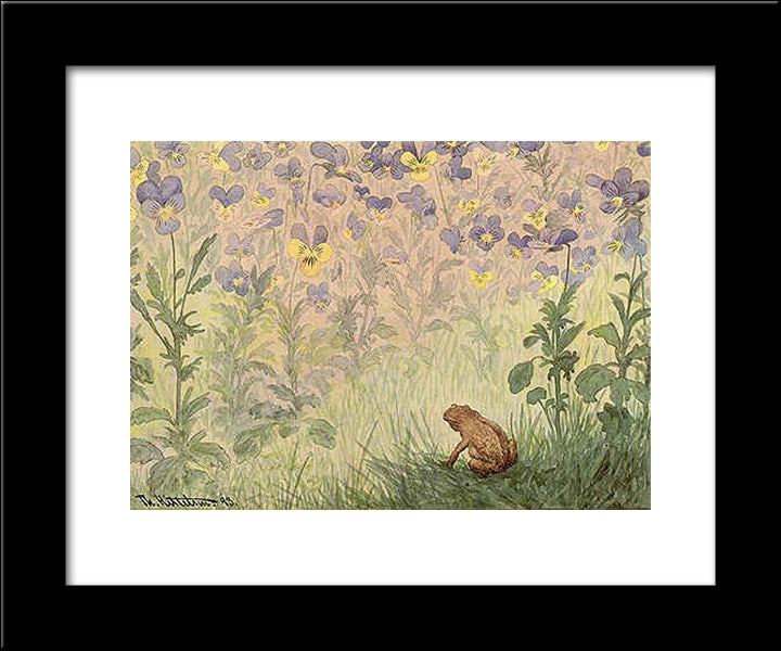 Forunderlig 20x24 Black Modern Wood Framed Art Print Poster by Kittelsen, Theodor Severin