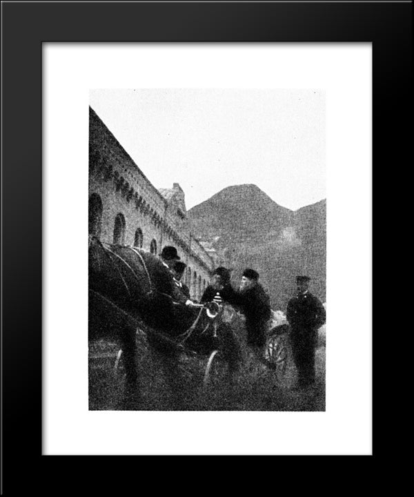 Fra Turen Til Notodden 20x24 Black Modern Wood Framed Art Print Poster by Kittelsen, Theodor Severin