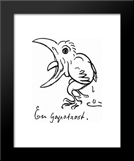 Gapotrost En 20x24 Black Modern Wood Framed Art Print Poster by Kittelsen, Theodor Severin