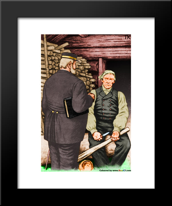 God Dag Mann 20x24 Black Modern Wood Framed Art Print Poster by Kittelsen, Theodor Severin