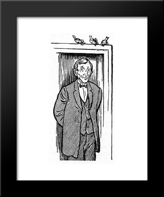 Grynaas Ole Pedersen 20x24 Black Modern Wood Framed Art Print Poster by Kittelsen, Theodor Severin