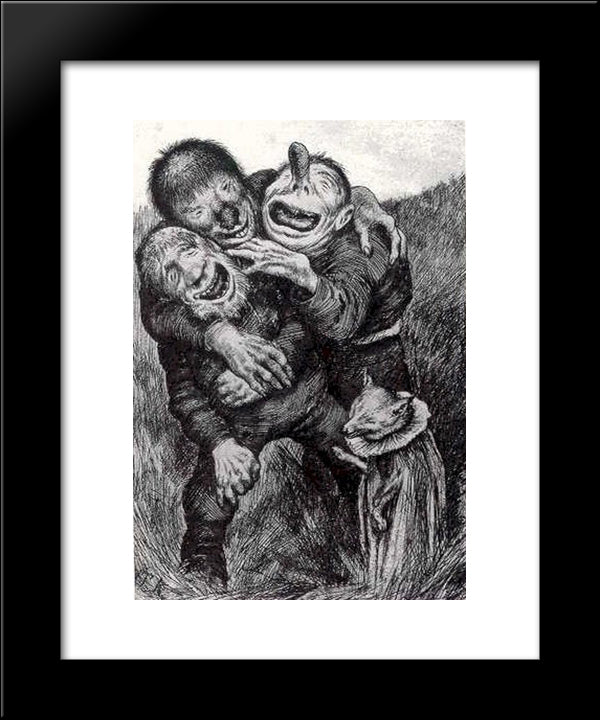 Gullegget 20x24 Black Modern Wood Framed Art Print Poster by Kittelsen, Theodor Severin