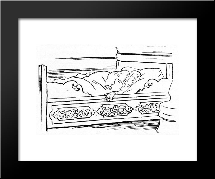 Herre Gud Gi Mig En Skraa 20x24 Black Modern Wood Framed Art Print Poster by Kittelsen, Theodor Severin