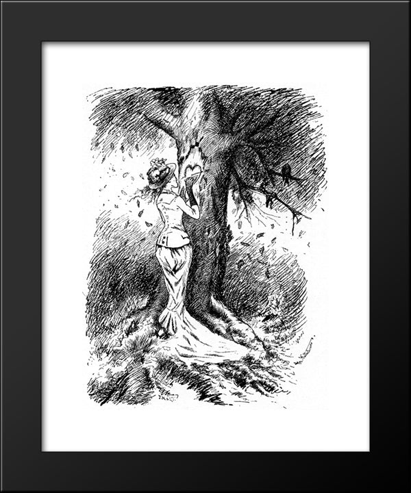 Hoest 20x24 Black Modern Wood Framed Art Print Poster by Kittelsen, Theodor Severin