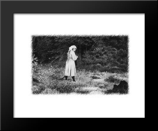 Huldra 20x24 Black Modern Wood Framed Art Print Poster by Kittelsen, Theodor Severin