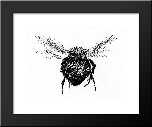 Humle 20x24 Black Modern Wood Framed Art Print Poster by Kittelsen, Theodor Severin