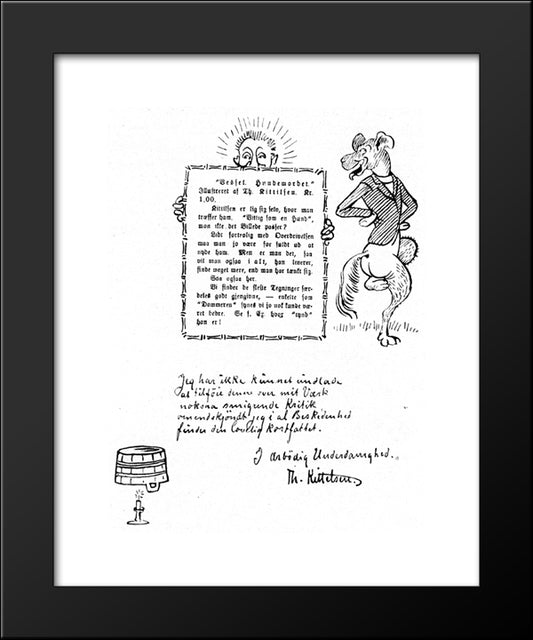 Hundemordet 20x24 Black Modern Wood Framed Art Print Poster by Kittelsen, Theodor Severin