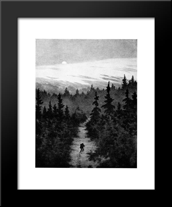 Husmann 20x24 Black Modern Wood Framed Art Print Poster by Kittelsen, Theodor Severin