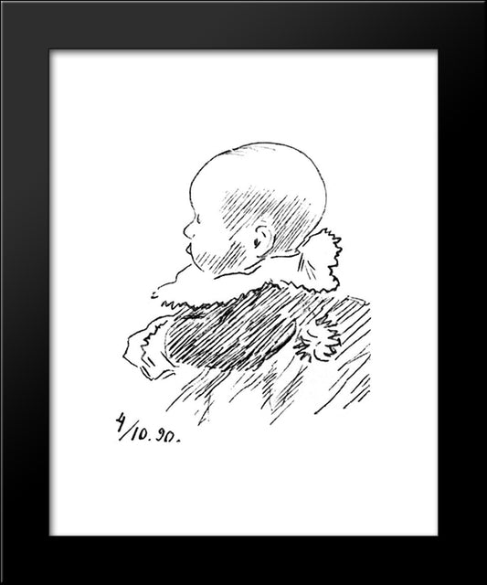 Ingrid 02 20x24 Black Modern Wood Framed Art Print Poster by Kittelsen, Theodor Severin
